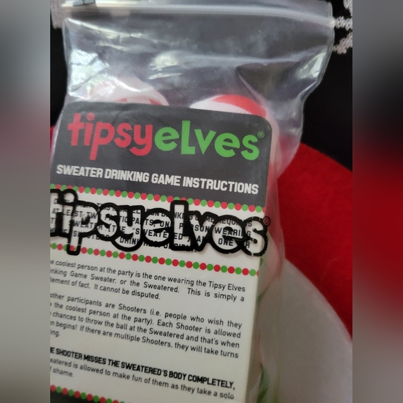 WOMEN'S DRINKING GAME UGLY CHRISTMAS Sweater medium nwt - Picture 2 of 7